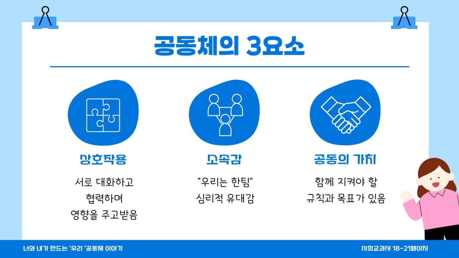 파랑 아기자기 사회수업 자료