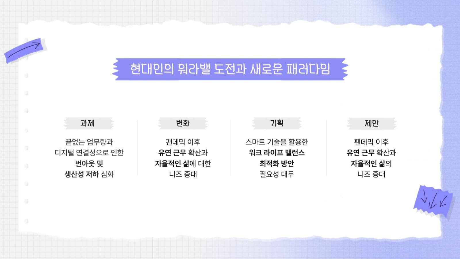 블루 격자무늬 연습장 프레젠테이션