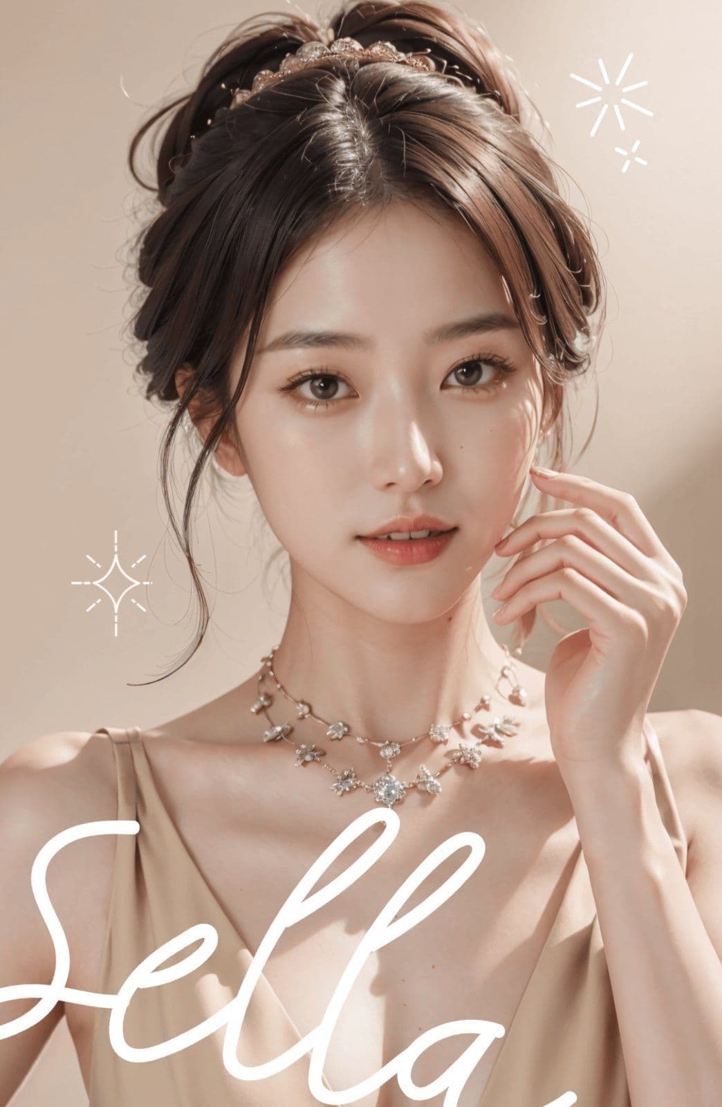 베이지 우아 포토카드