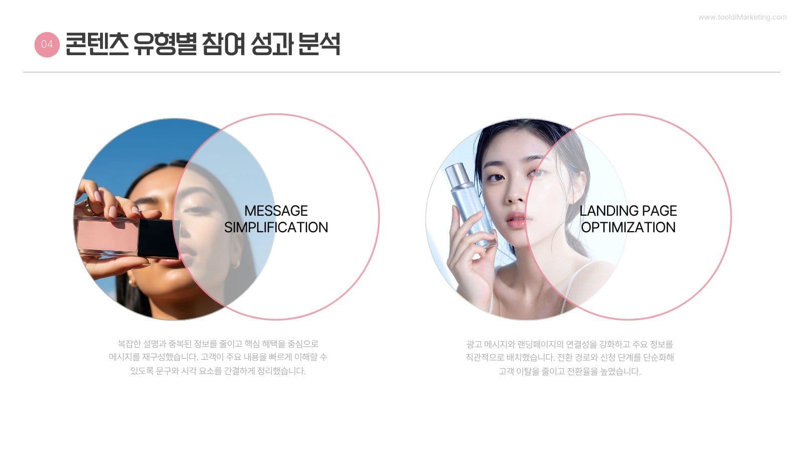 핑크 SNS 마케팅 성과보고서 PPT