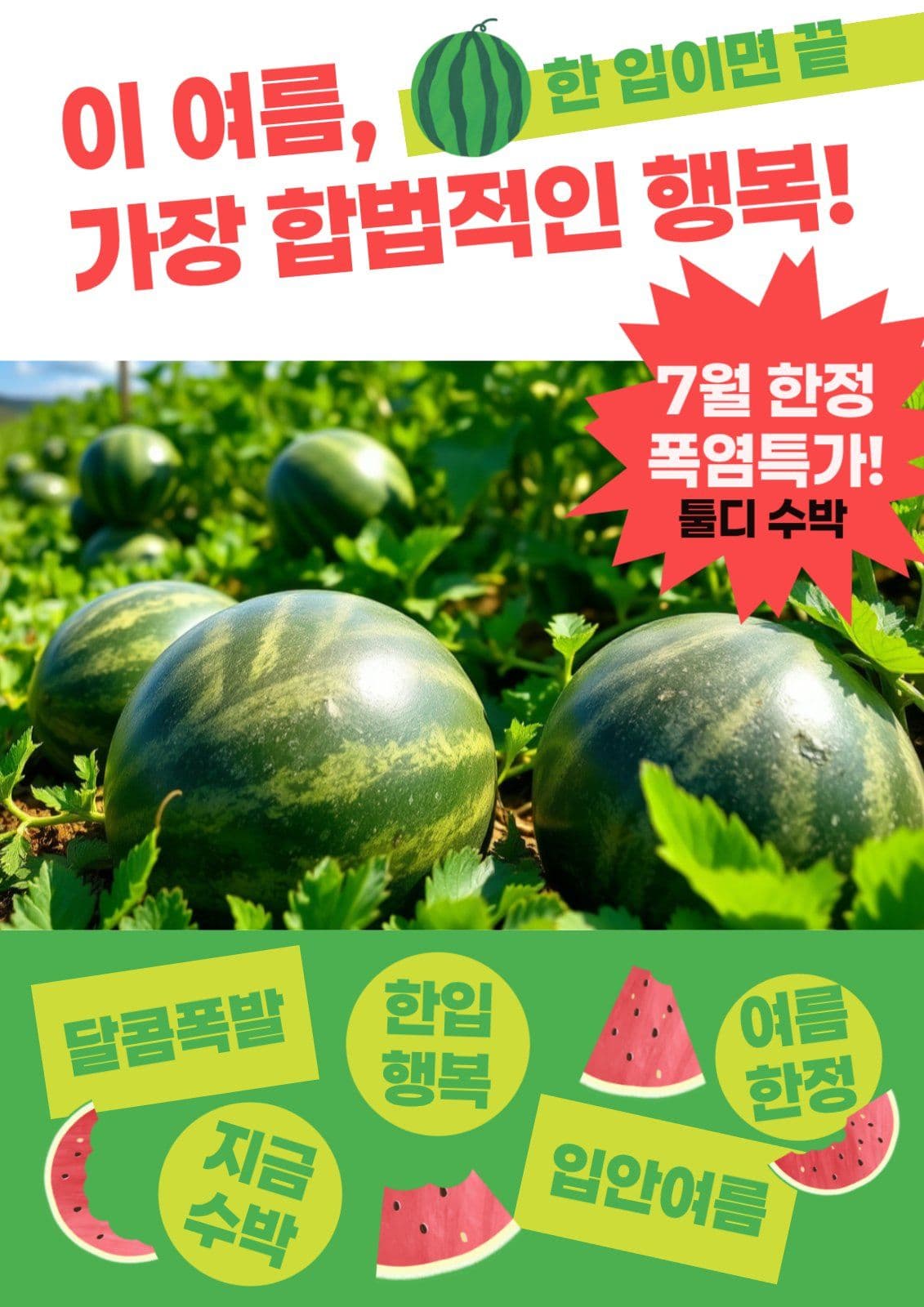수박 제철과일 홍보