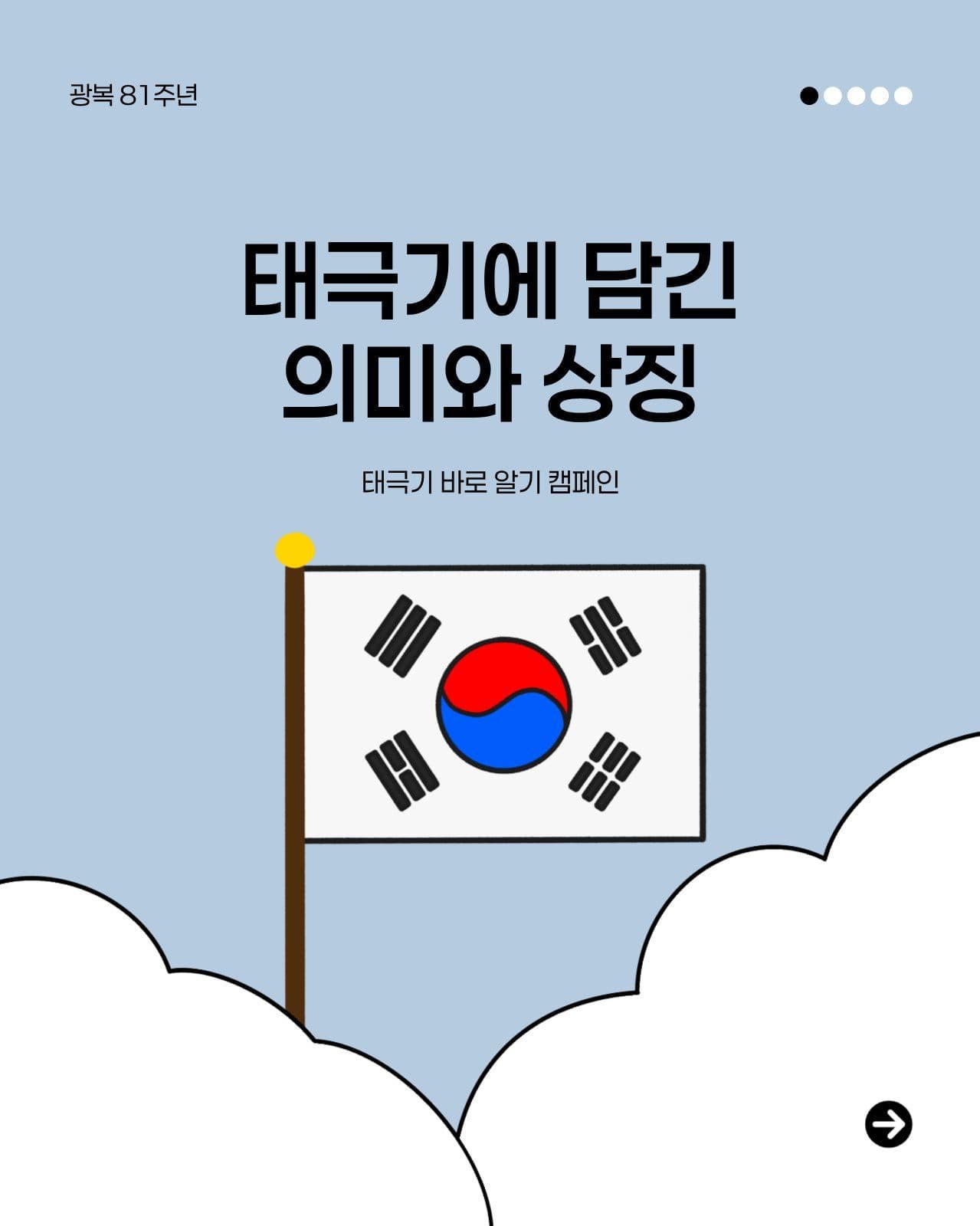 파란색 태극기 의미 카드뉴스
