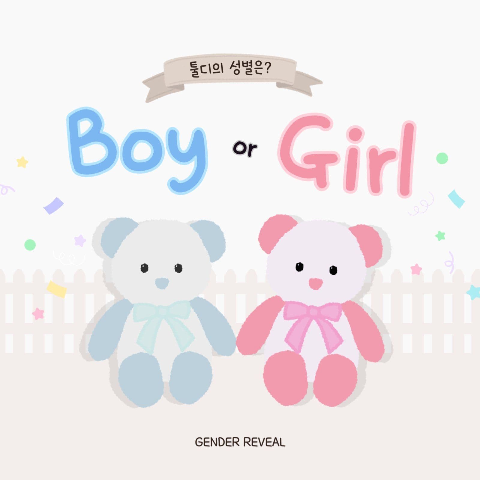 젠더리빌 현수막