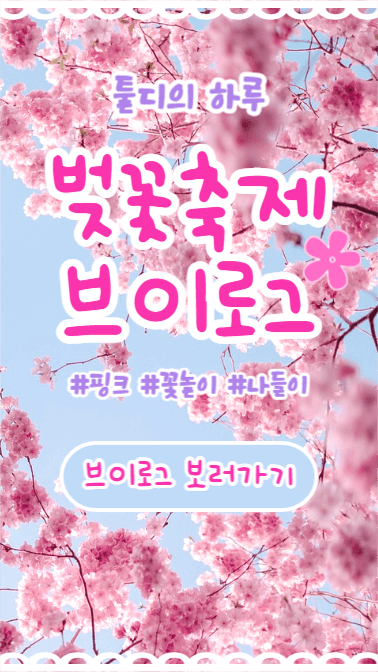벚꽃축제 브이로그 (인스타스토리)