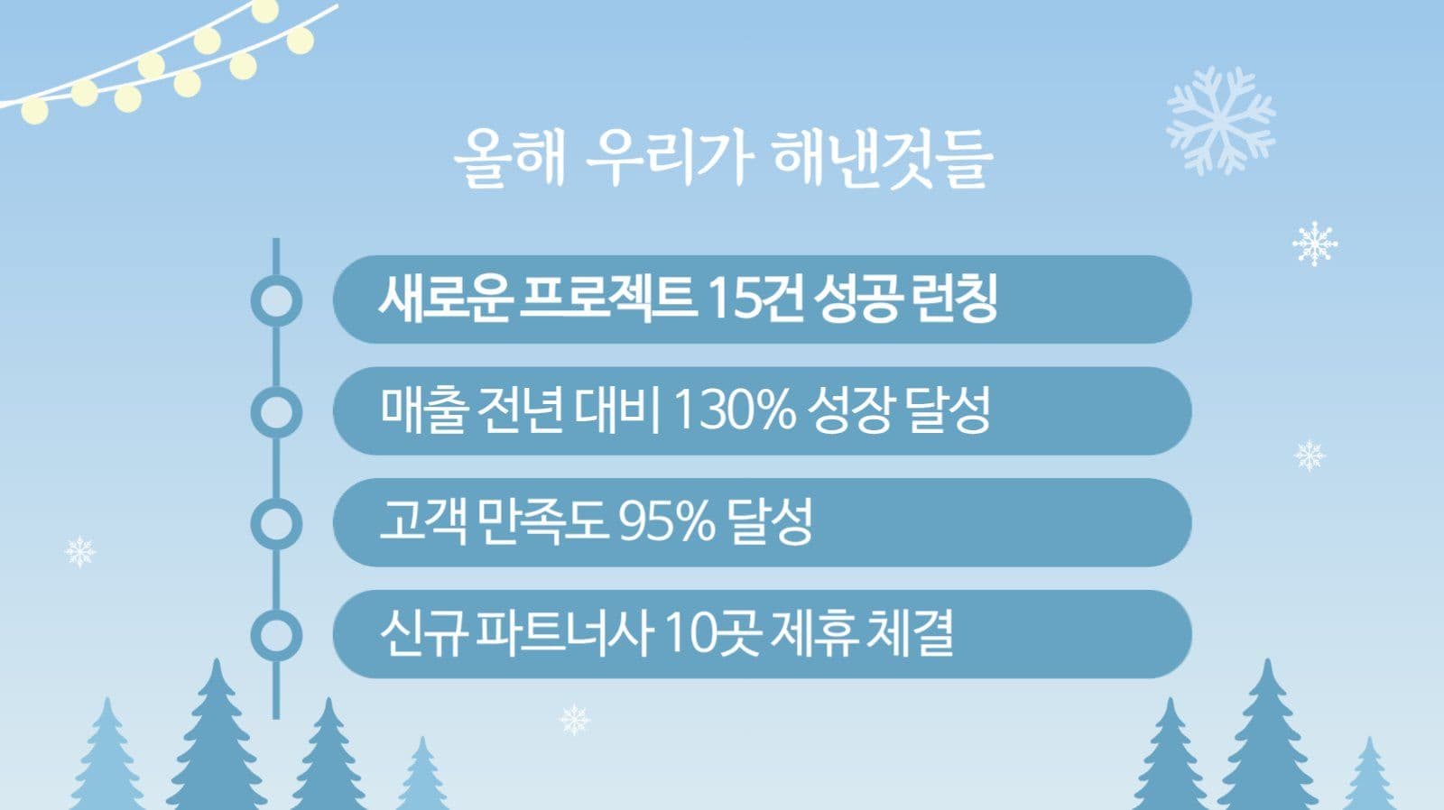 하늘색 겨울 배경 프레젠테이션