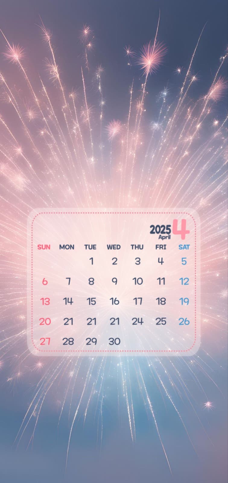 4월 달력배경