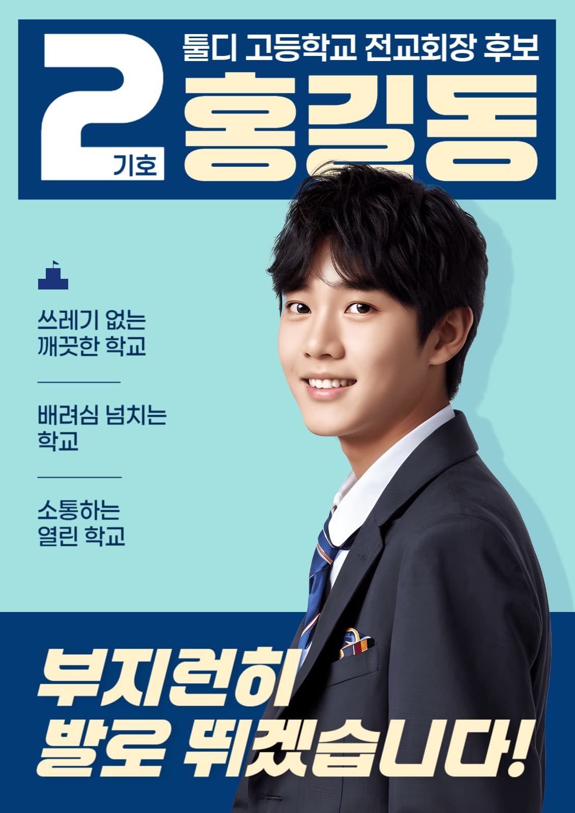 학교 교내 선거 포스터