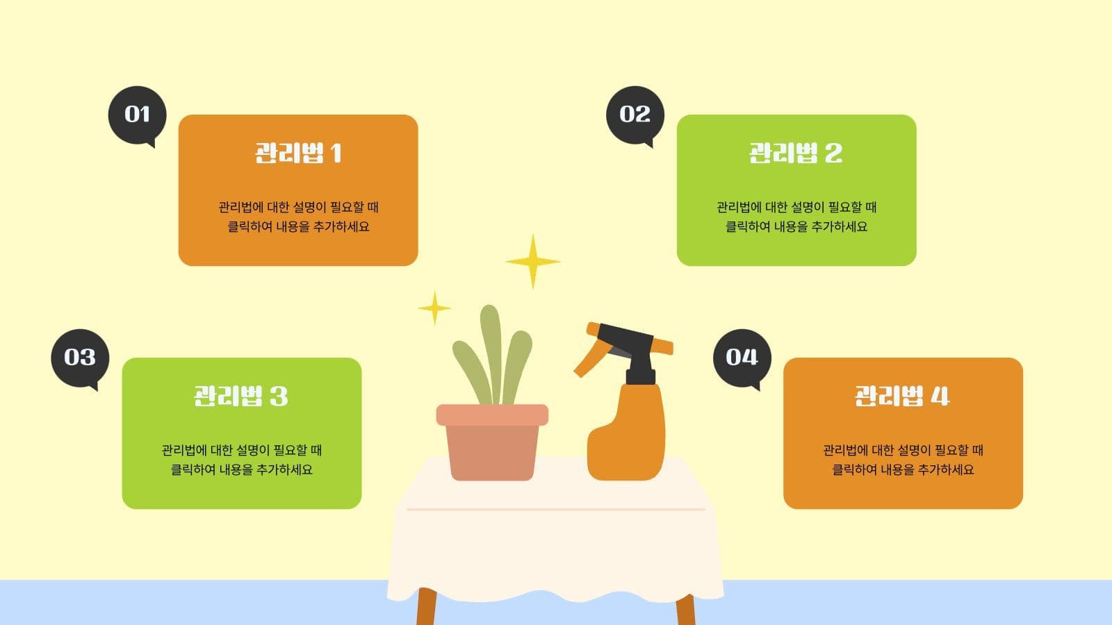 식물 잘 키우는 법 PPT