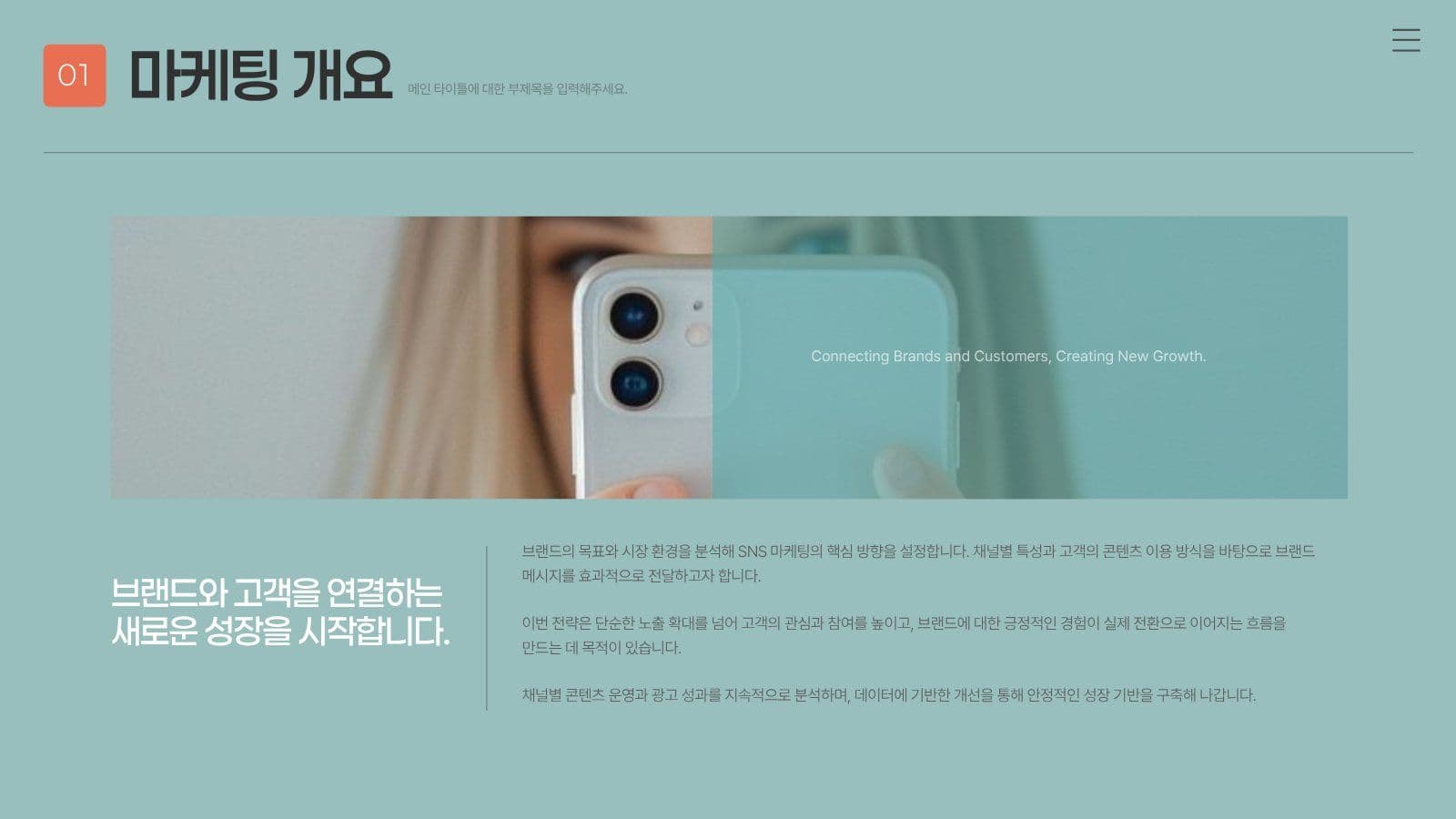 민트 SNS 마케팅 비즈니스 제안서
