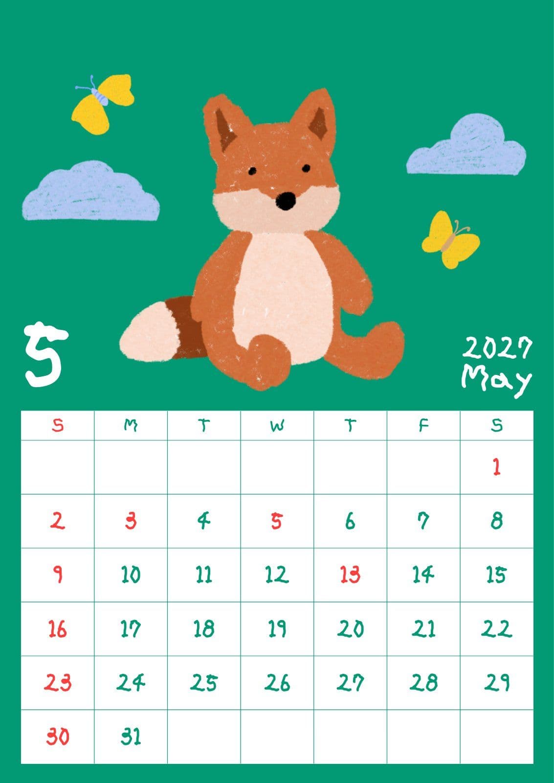 2027년 포스터 달력 Poster Templates