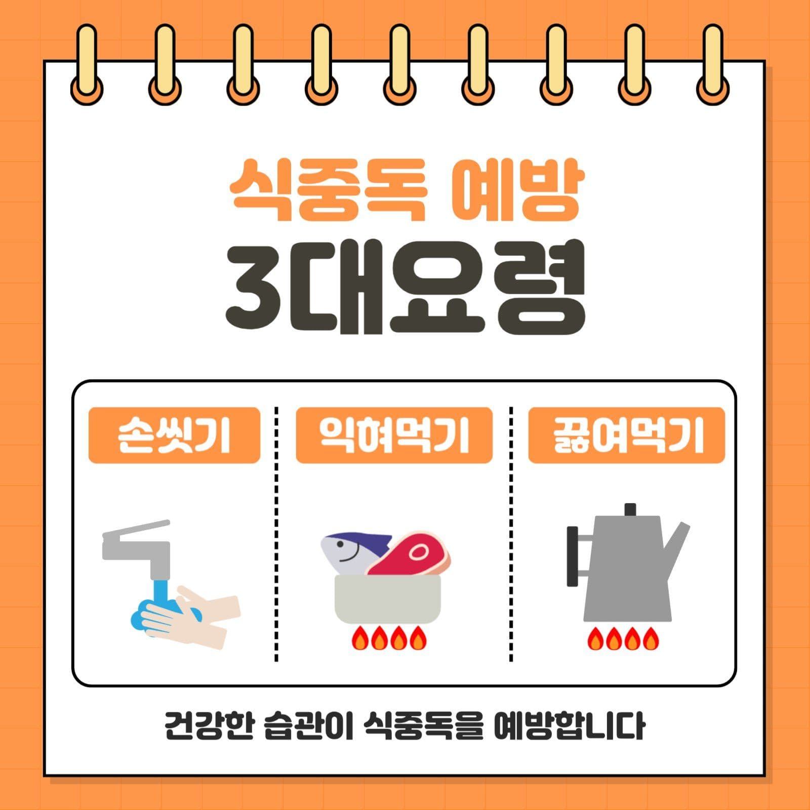 식중독 예방 3대요령