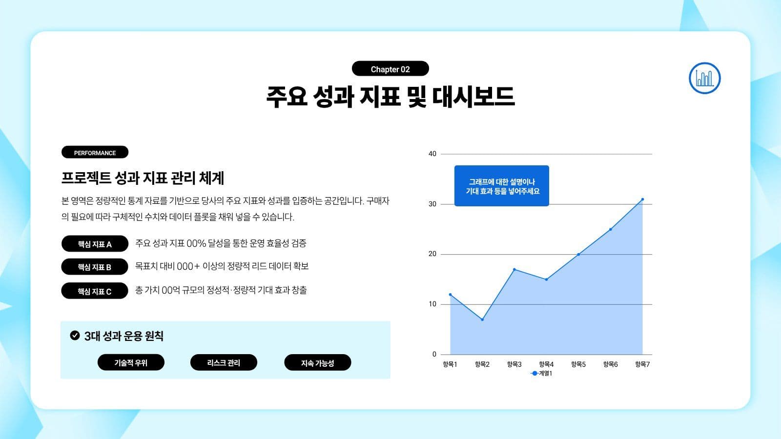 파랑 깔끔 비즈니스 프레젠테이션 기업 템플릿