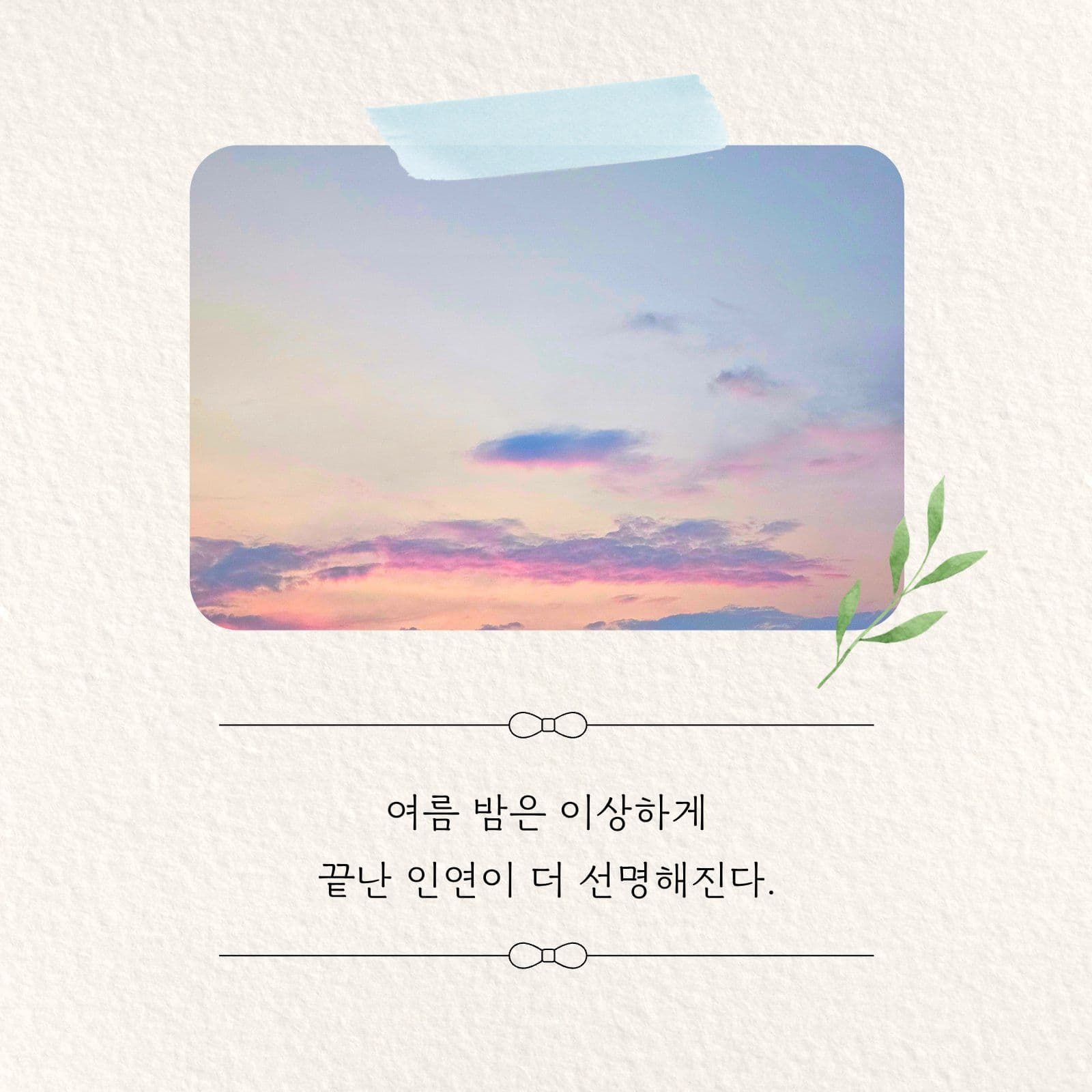 여름 감성 카드뉴스