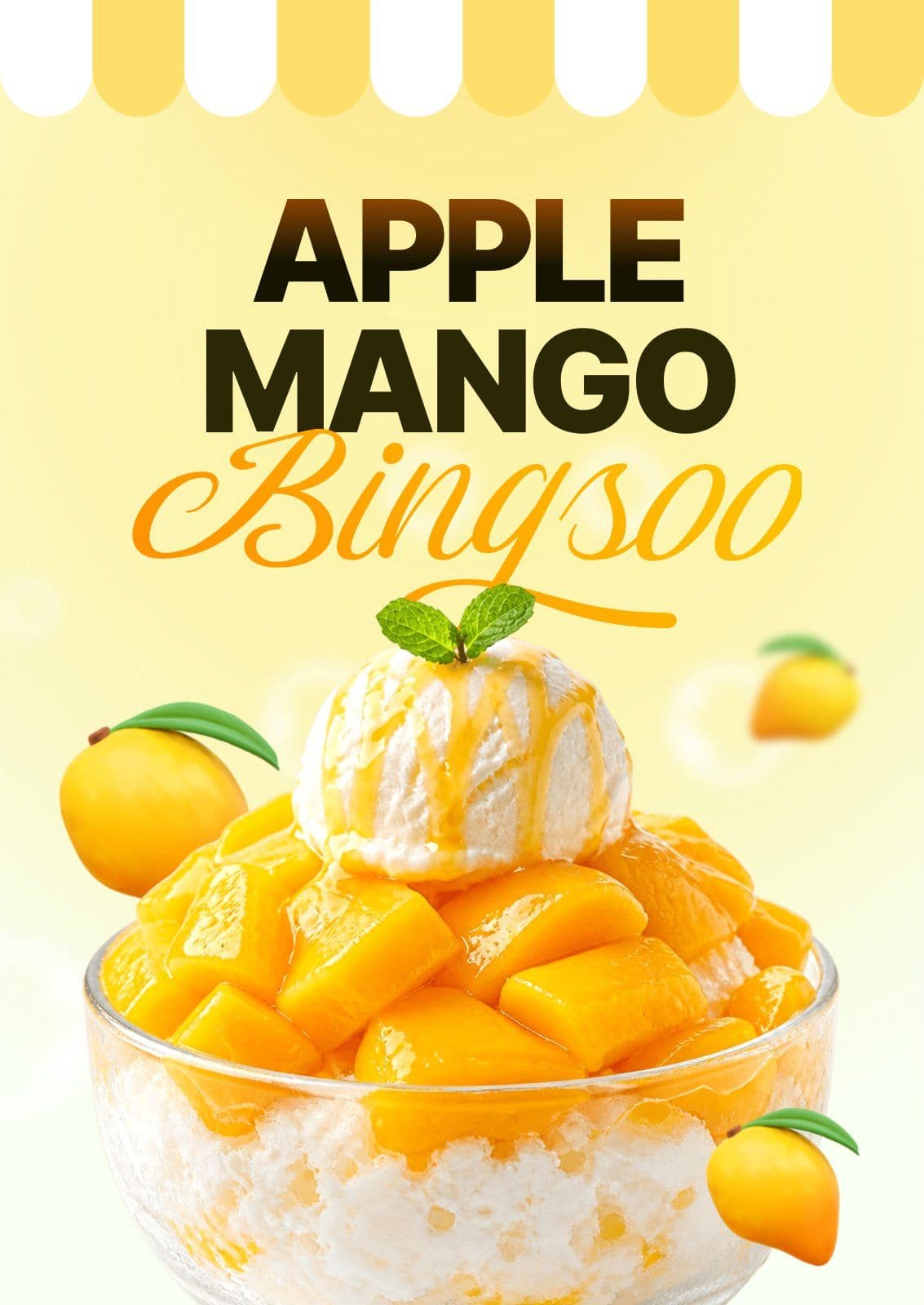 애플망고 빙수 포스터