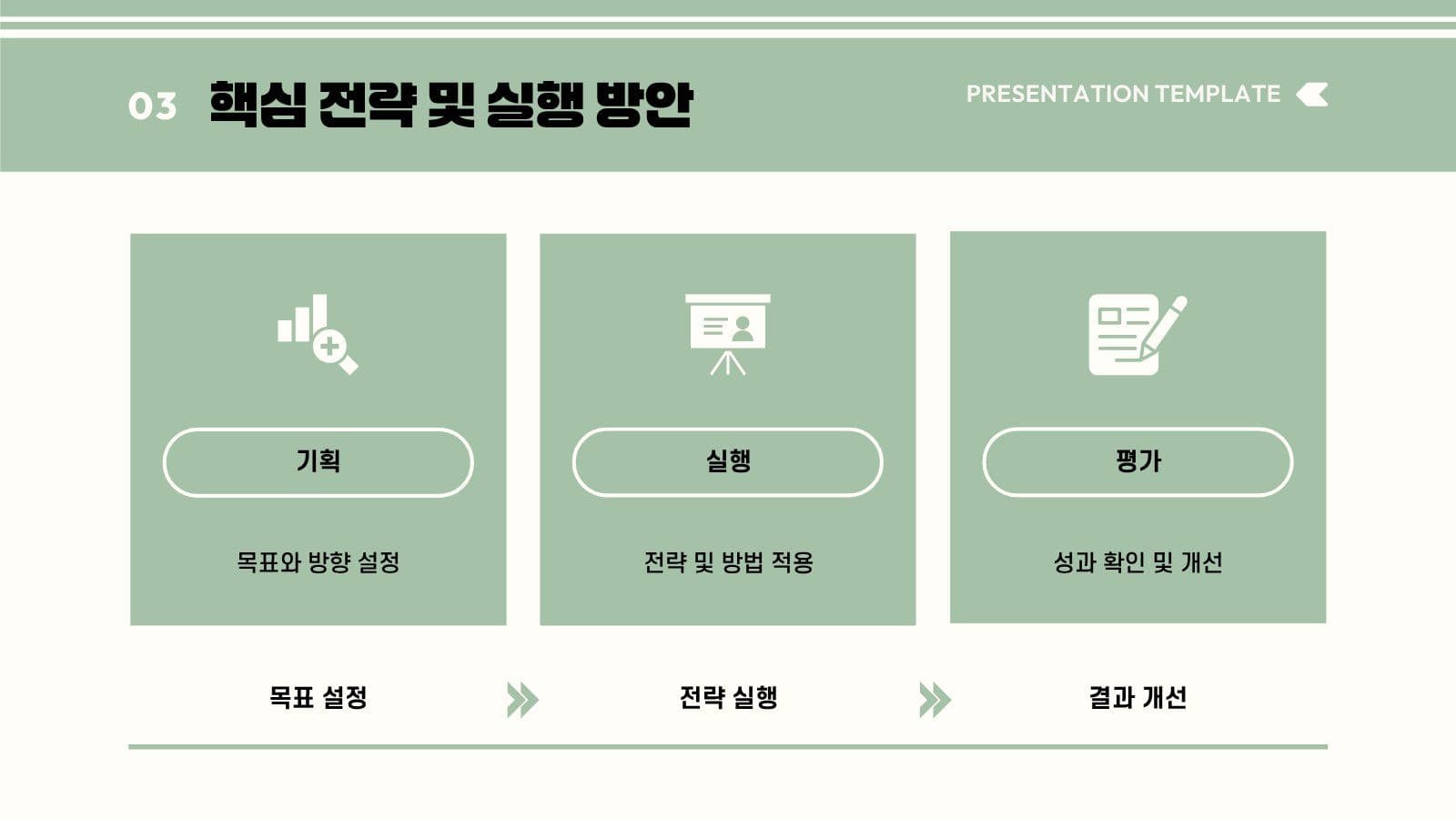 그린 베이지 발표 자료 프레젠테이션 교육 템플릿