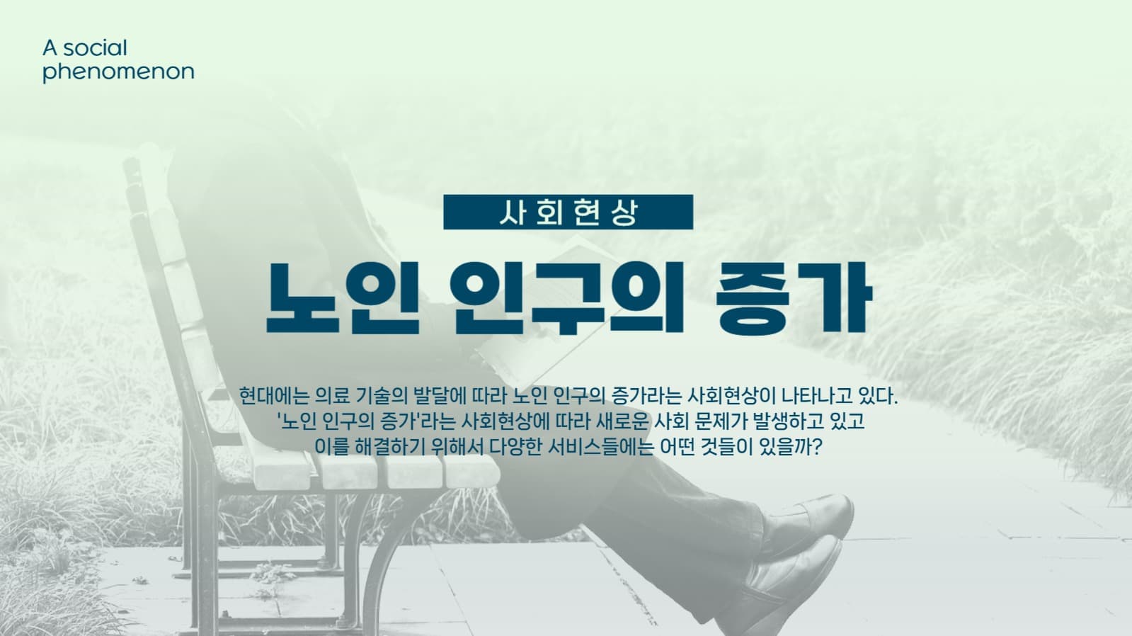 발표 피피티_노인인구 사회문제