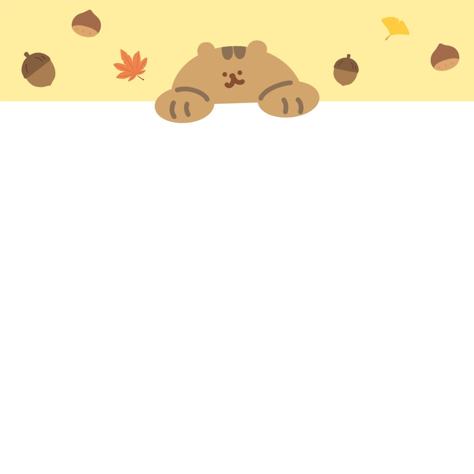 가을 다람쥐 떡메모지 도토리