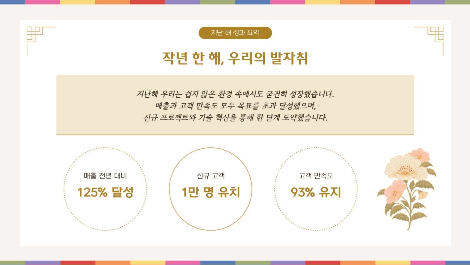 전통 일러스트 신년 새해 기업 템플릿