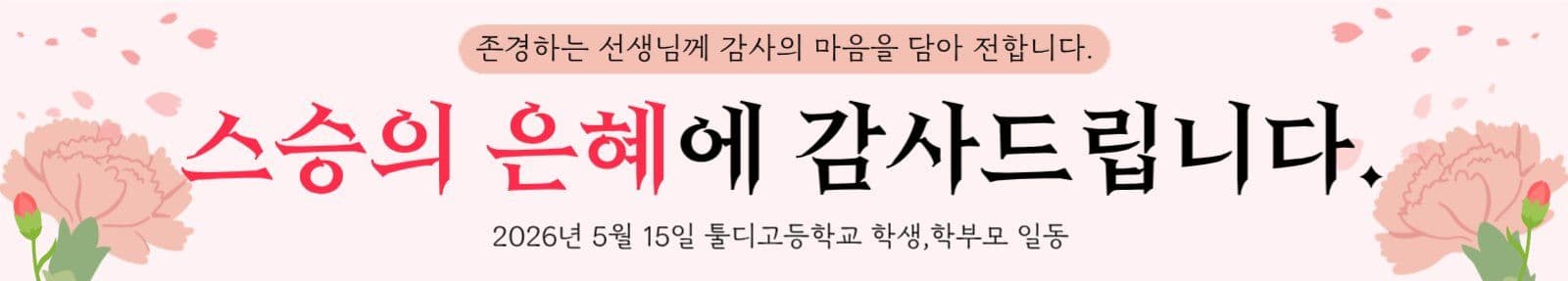 사랑스런 핑크카네이션 스승의 은혜 