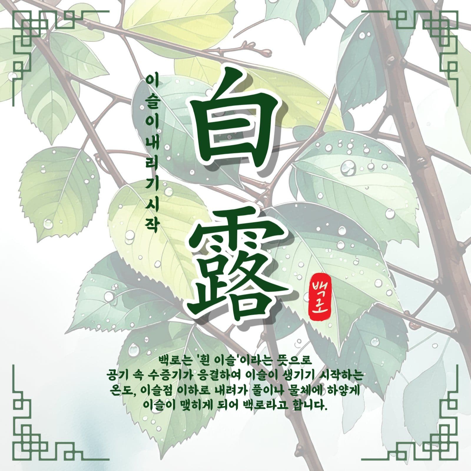 가을절기백로