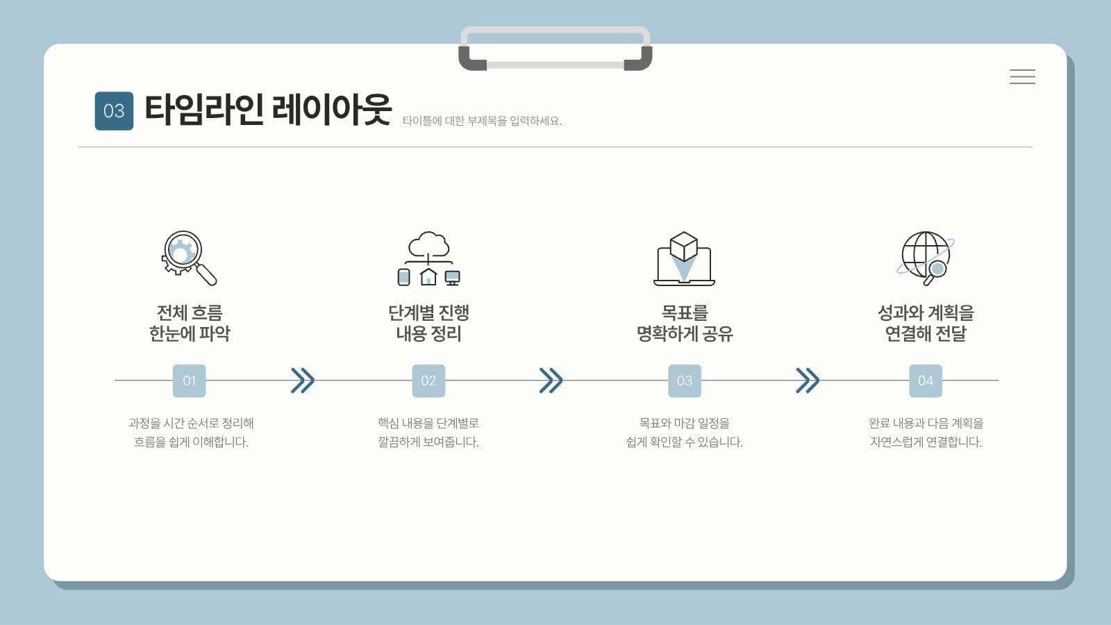 깔끔한 프로젝트 성과 보고서 PPT 