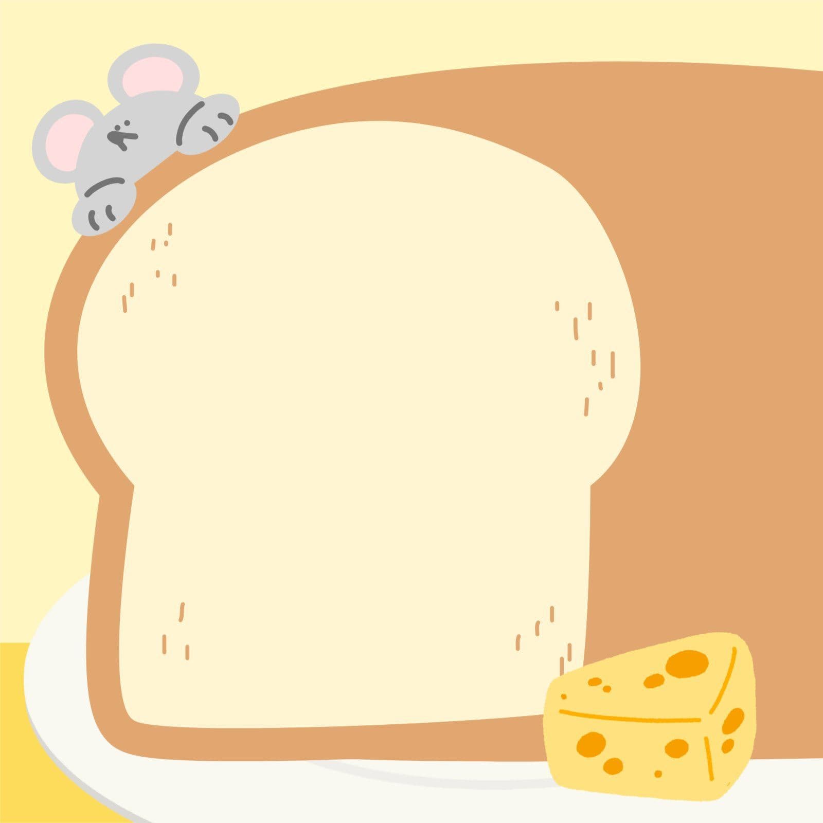 귀여운 식빵 떡메모지 노트