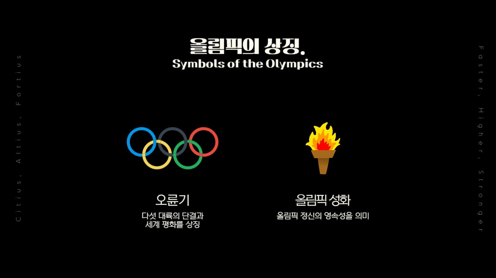 올림픽에 대한 프레젠테이션