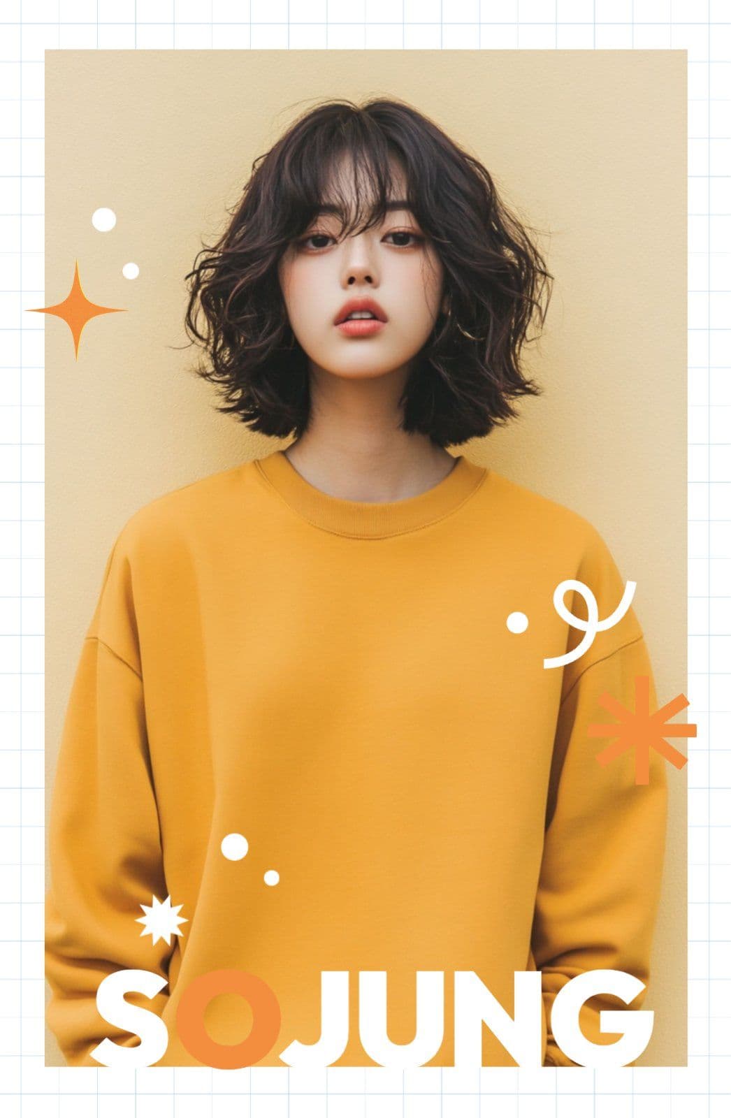 오렌지 기하학 포토 프레임
