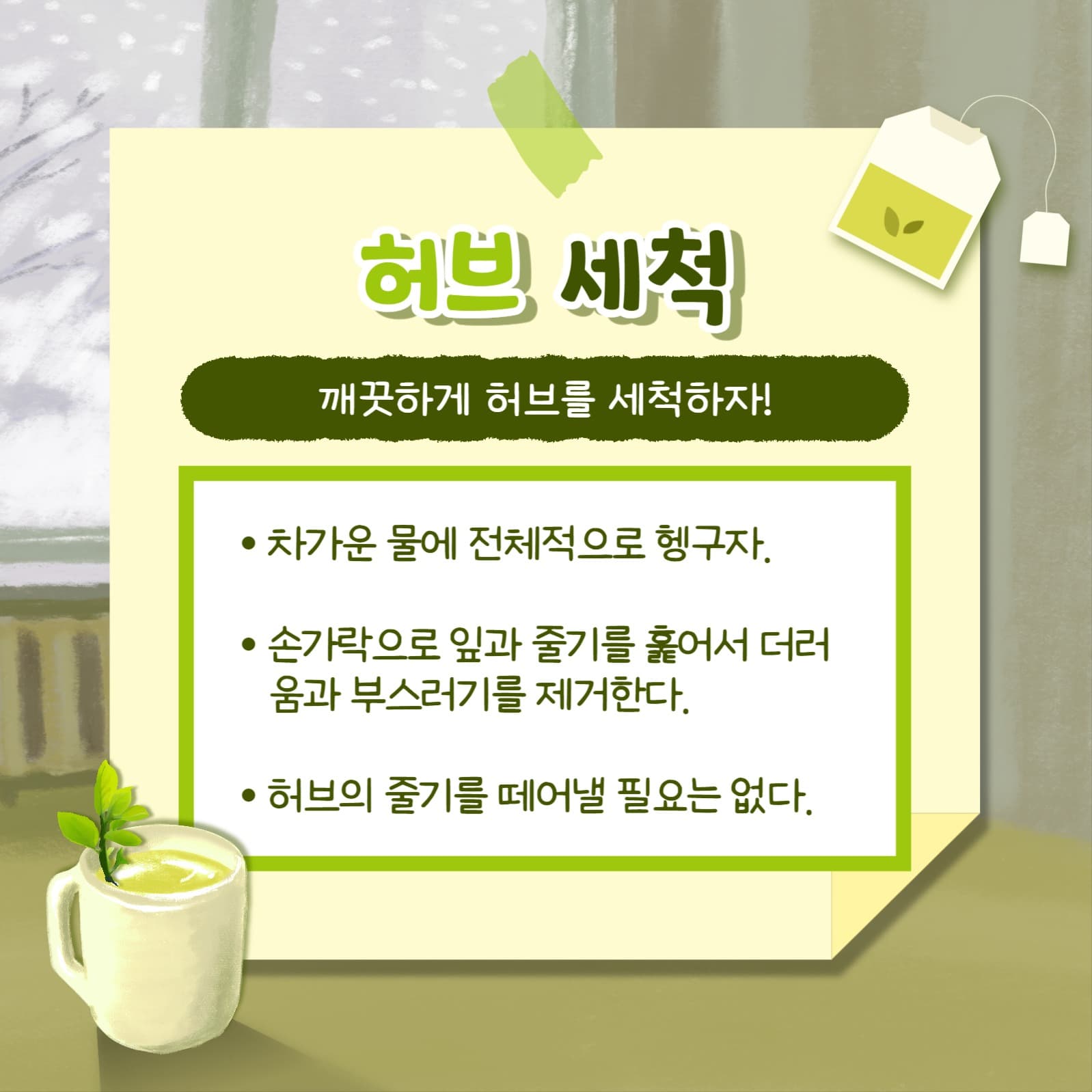 허브티 만드는 법 카드뉴스