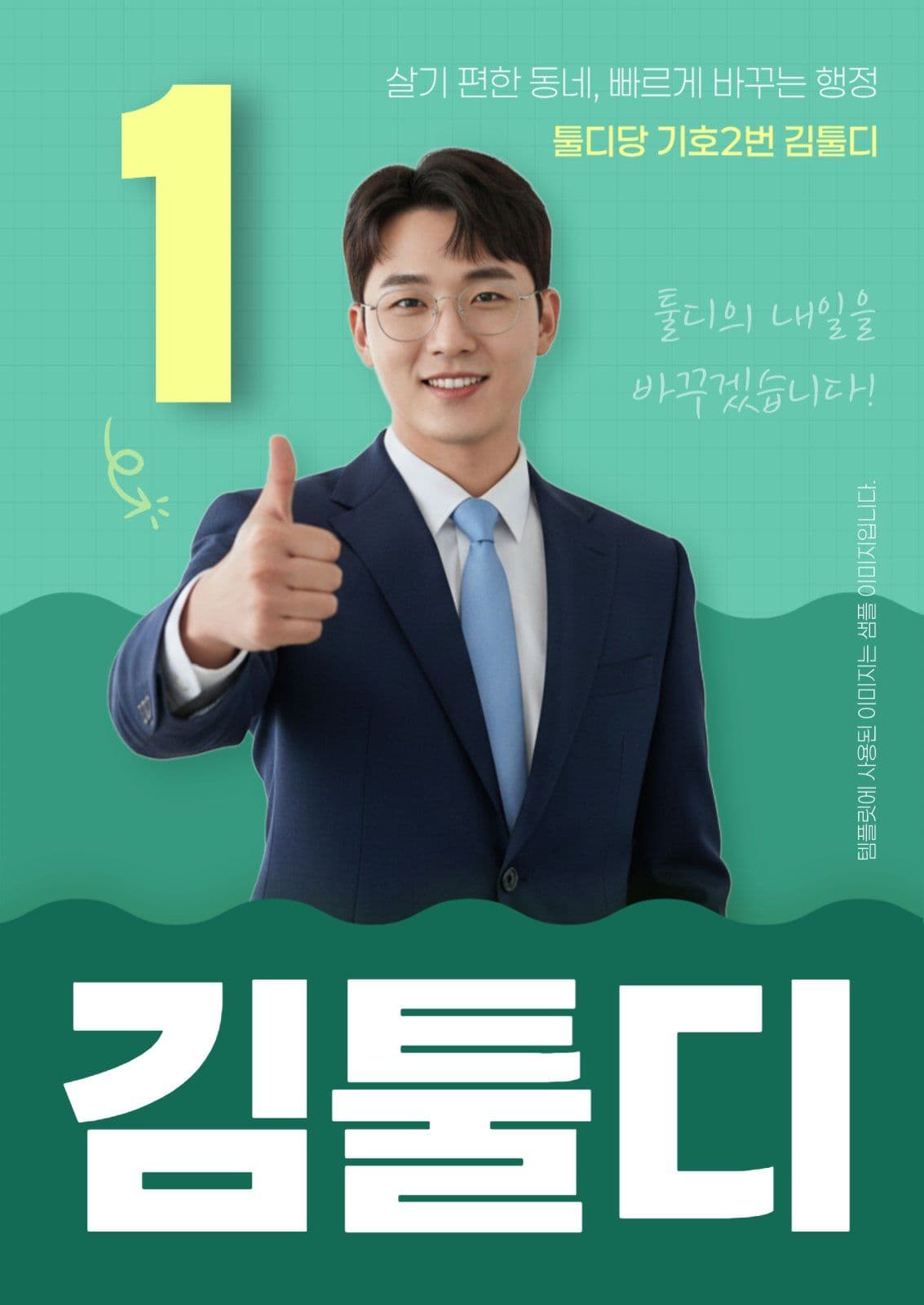 깔끔한 선거 후보 투표 홍보