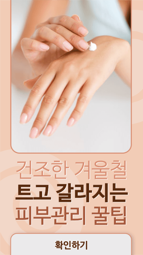 건조한 겨울철 피부관리 꿀팁