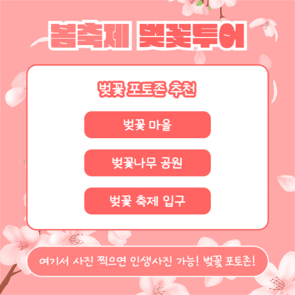 봄축제 벚꽃투어 (카드뉴스)