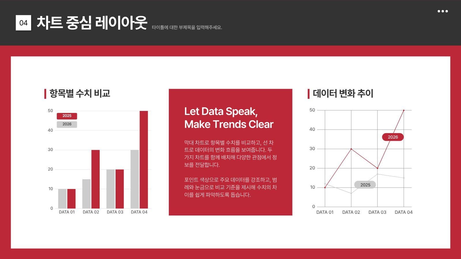 강렬한 레드 프레젠테이션 템플릿 Presentation Templates
