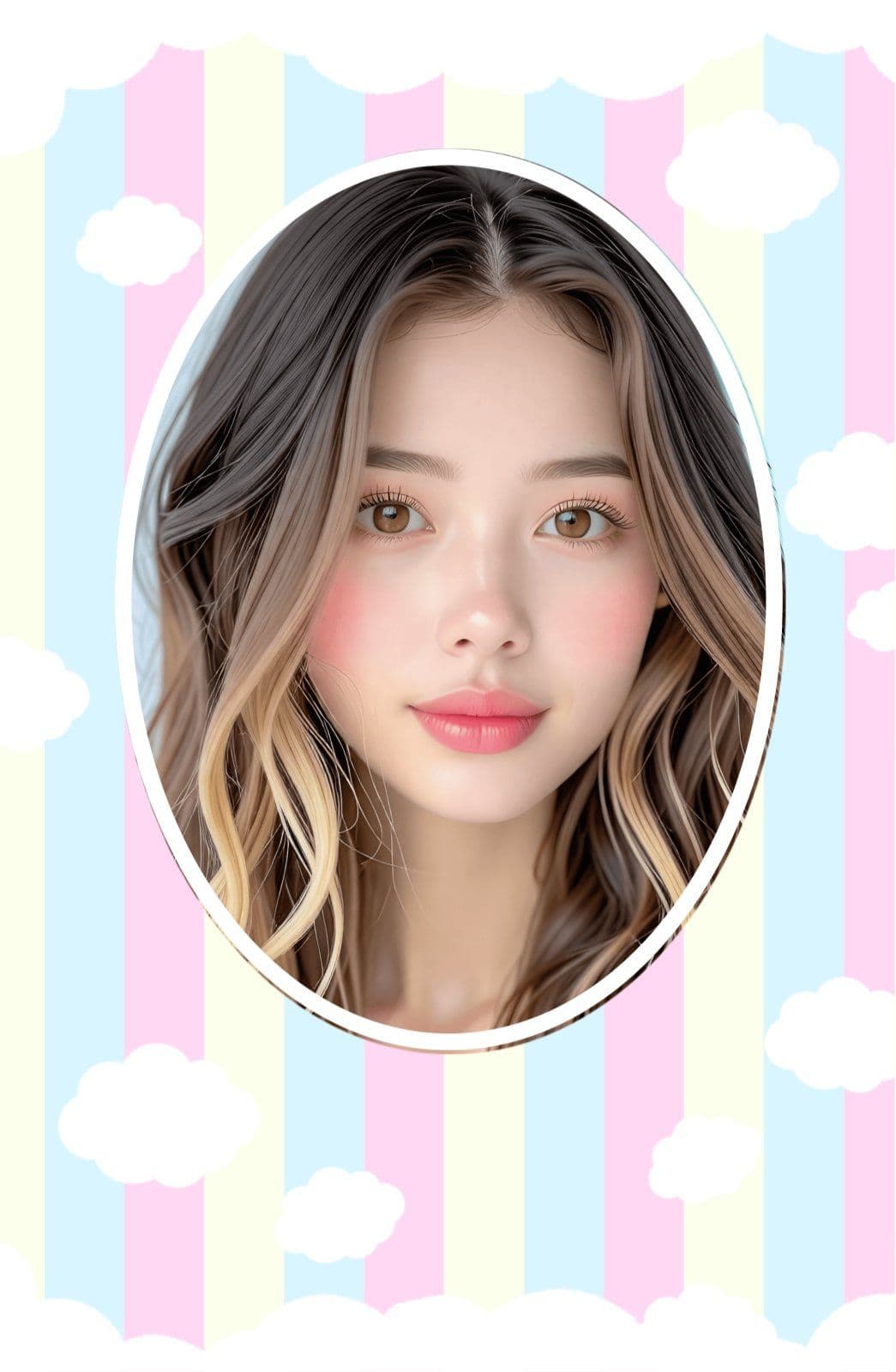 파스텔 코튼캔디 구름 포토카드 