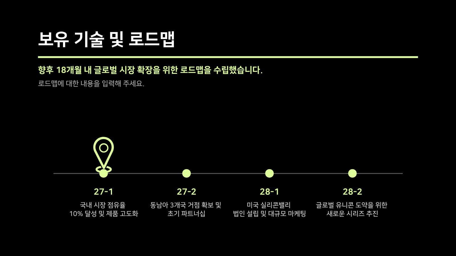 블랙 모던 비즈니스 전략 프레젠테이션