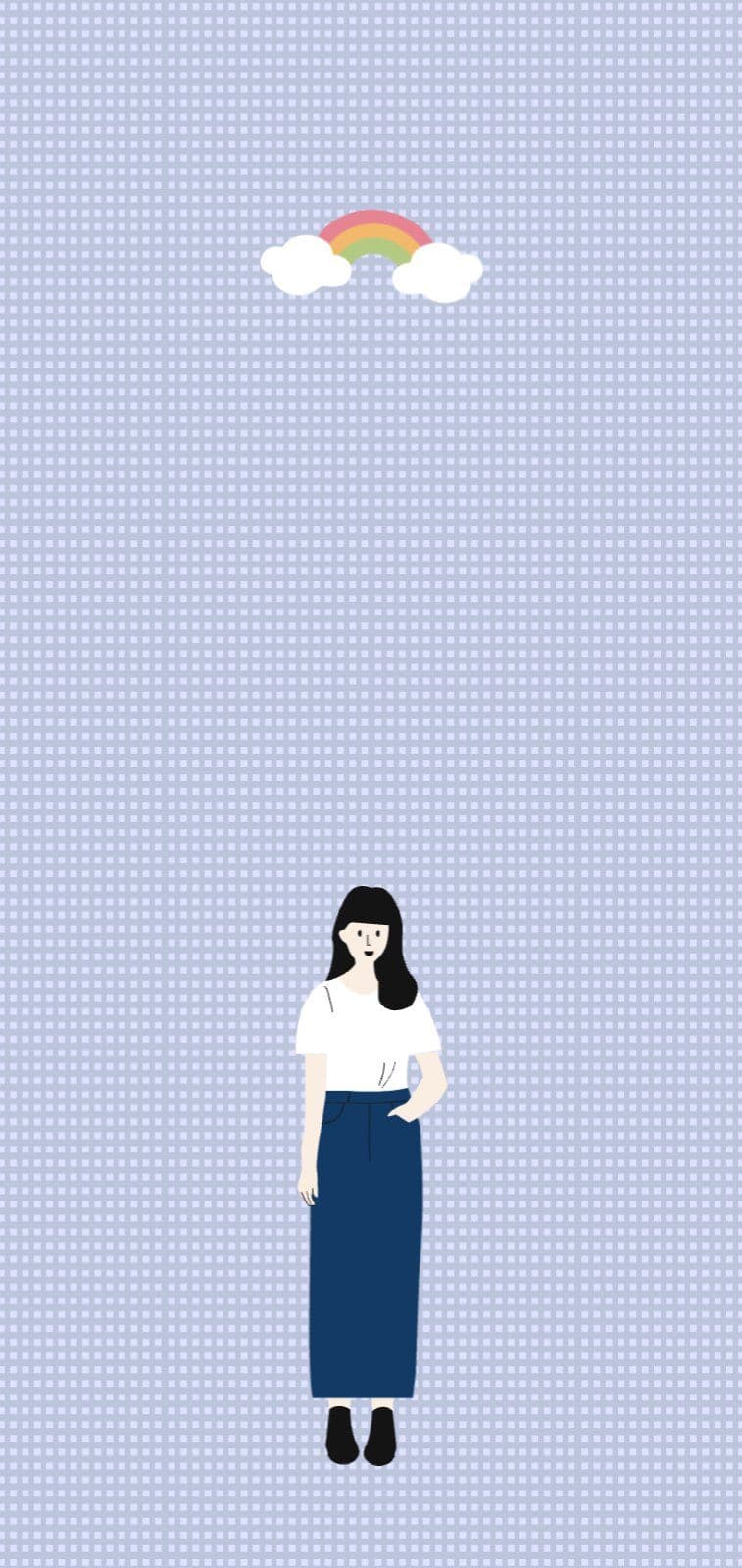 보라 감성 일러스트 배경화면