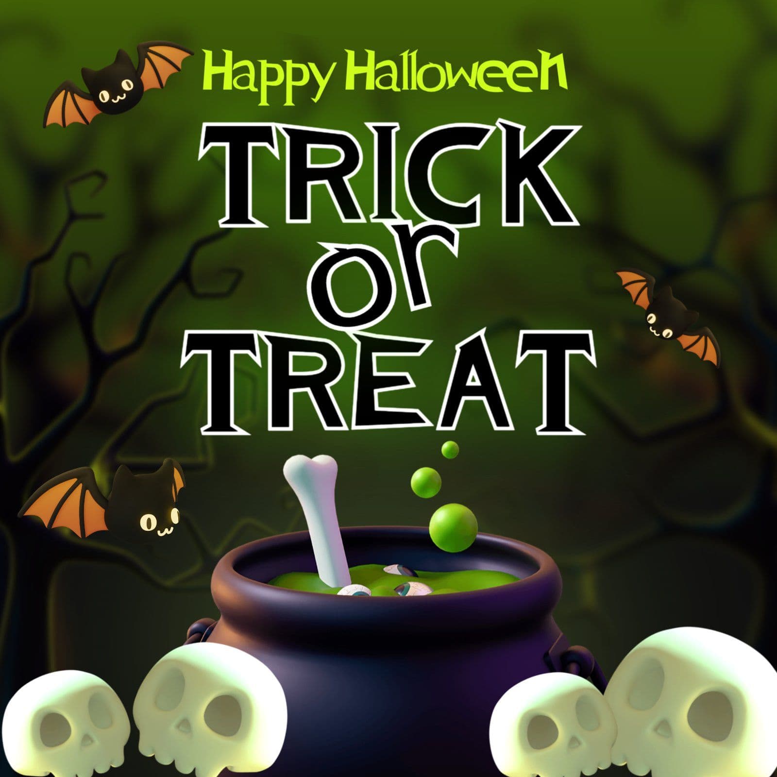 해골 trick or treat!