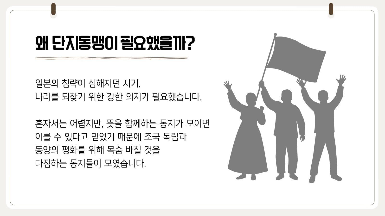 안중근의 단지동맹 역사 교육 자료