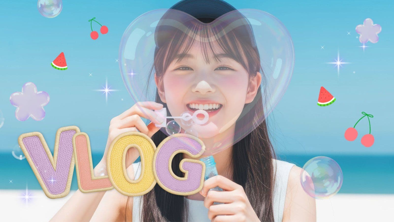 귀여운 여름 브이로그 썸네일