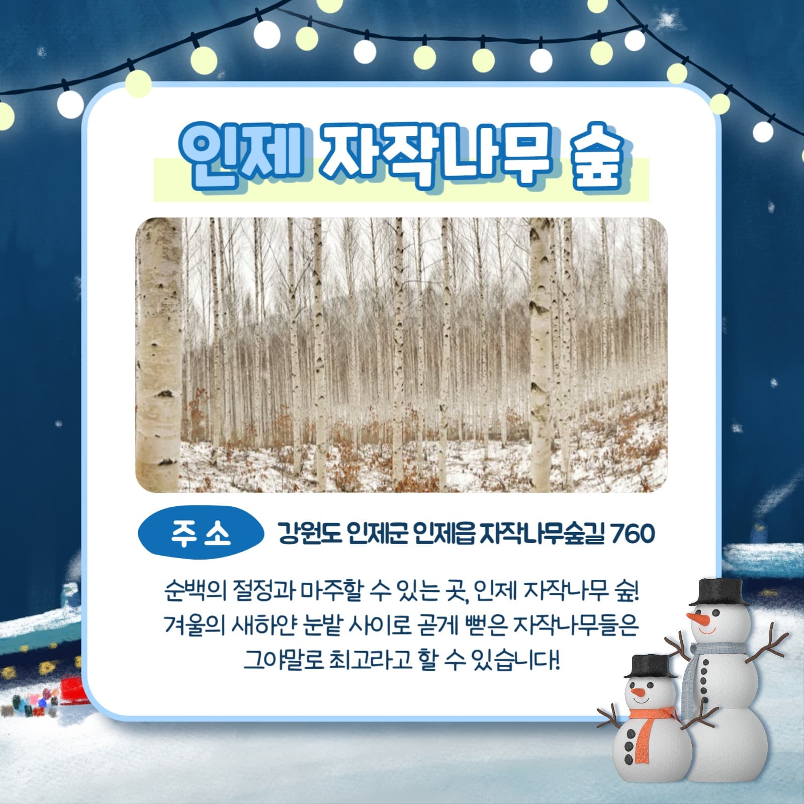겨울 여행지 카드뉴스