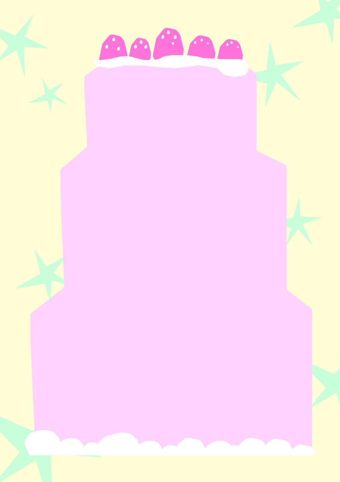 생일 케이크 편지지