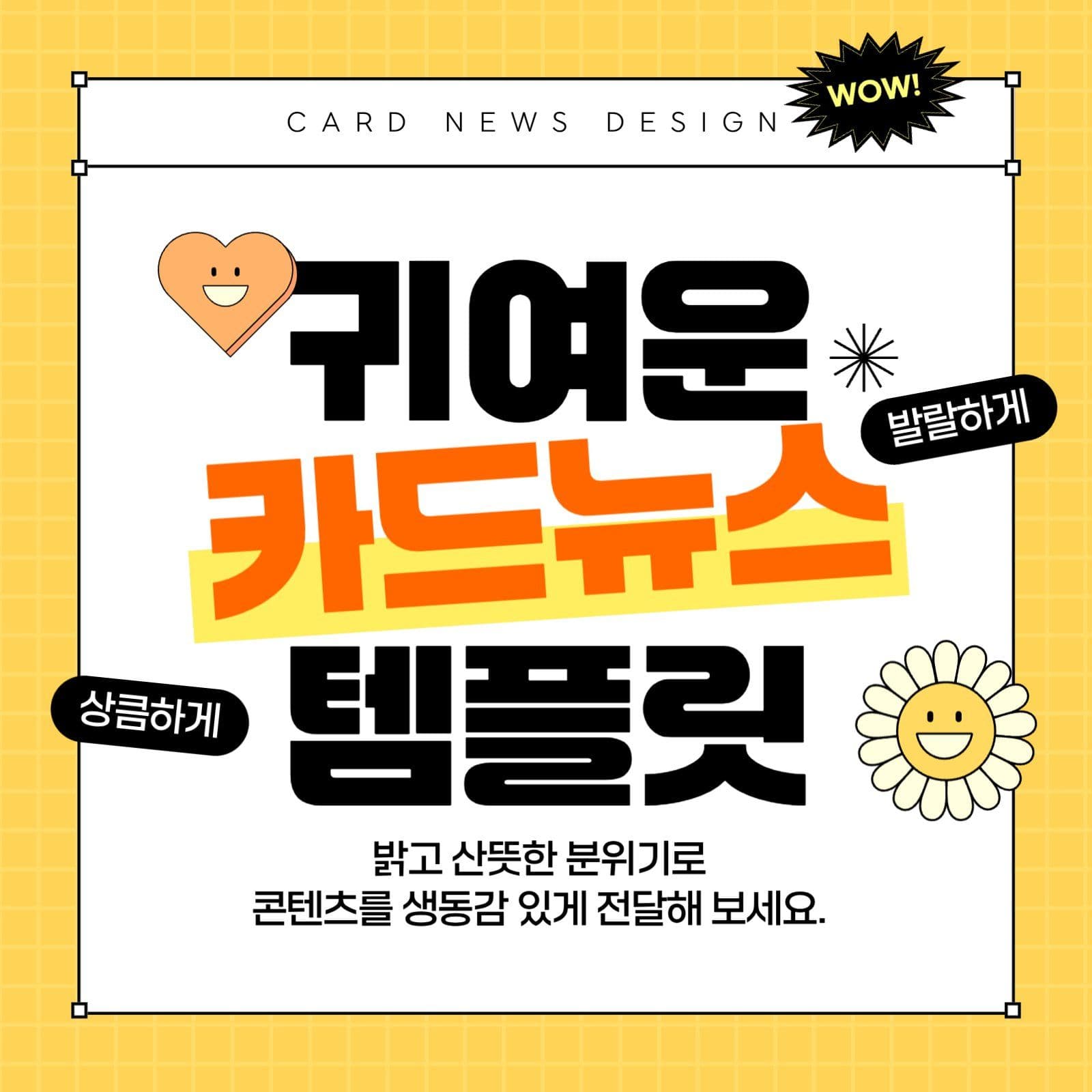 귀엽고 발랄한 카드뉴스