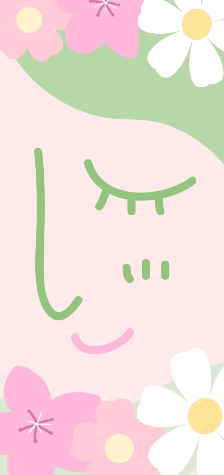 꽃과 여인 배경화면