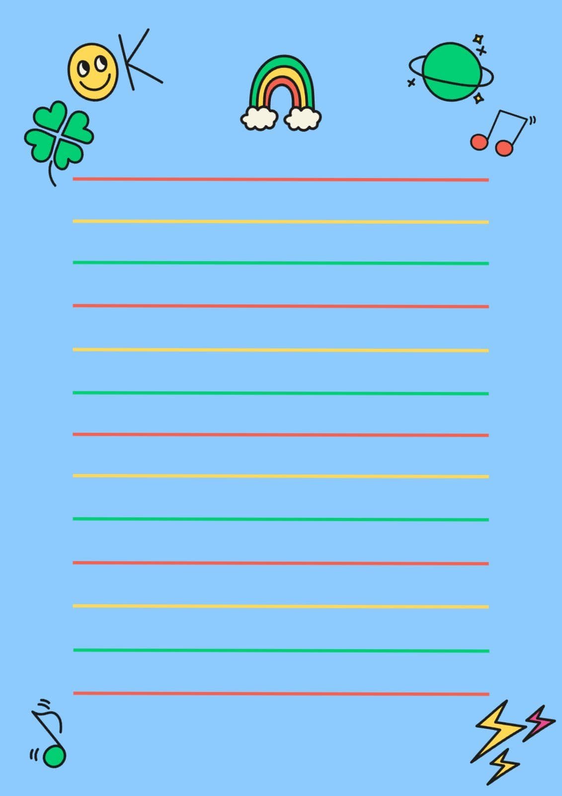 알록달록 키치한 편지지