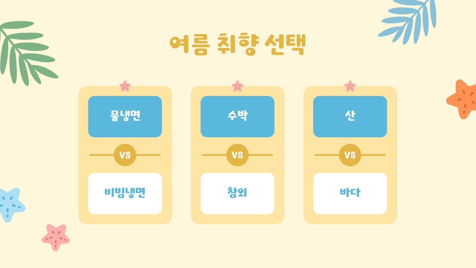 나만의 여름 잘 보내는 법 PPT