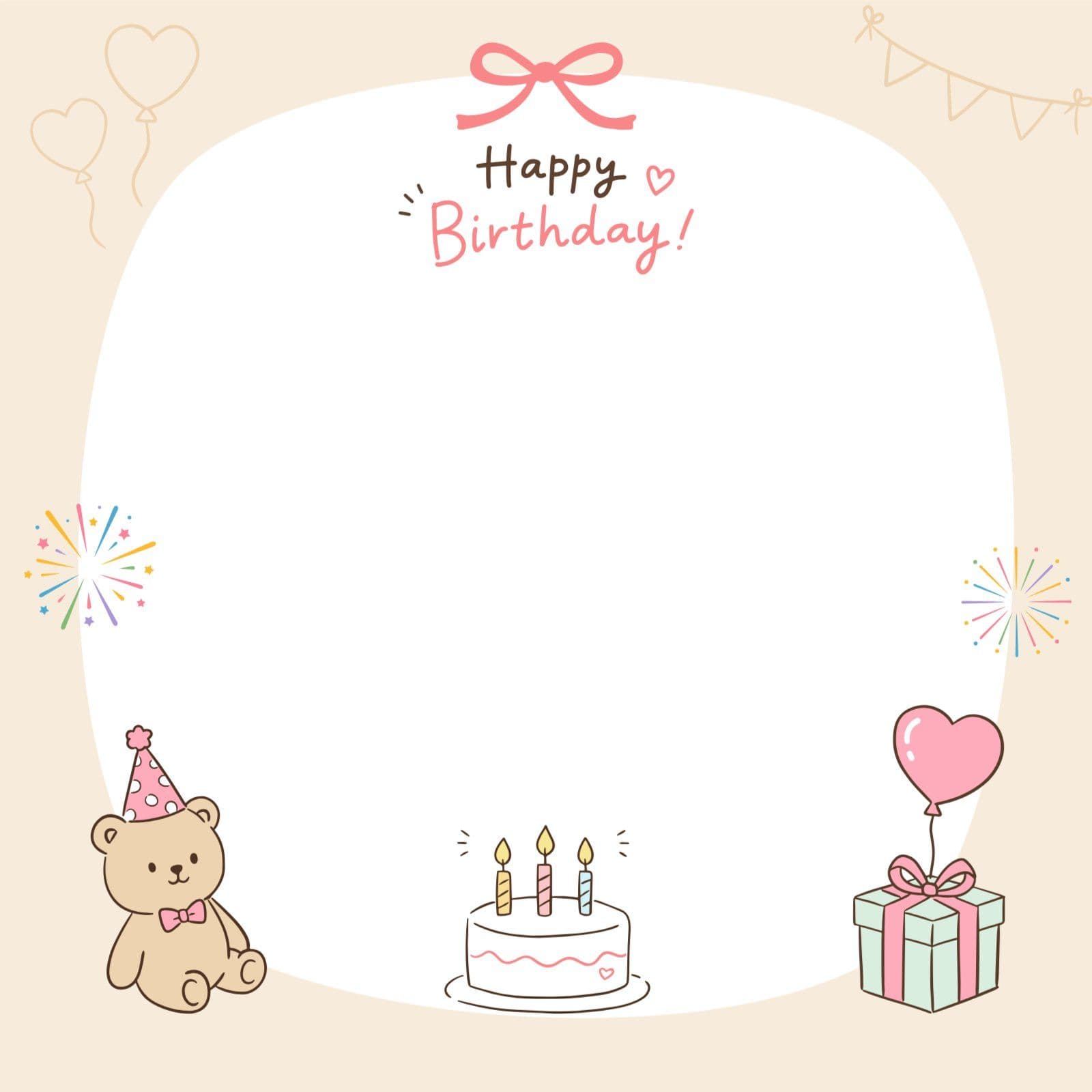 생일 축하 메모지 생일카드