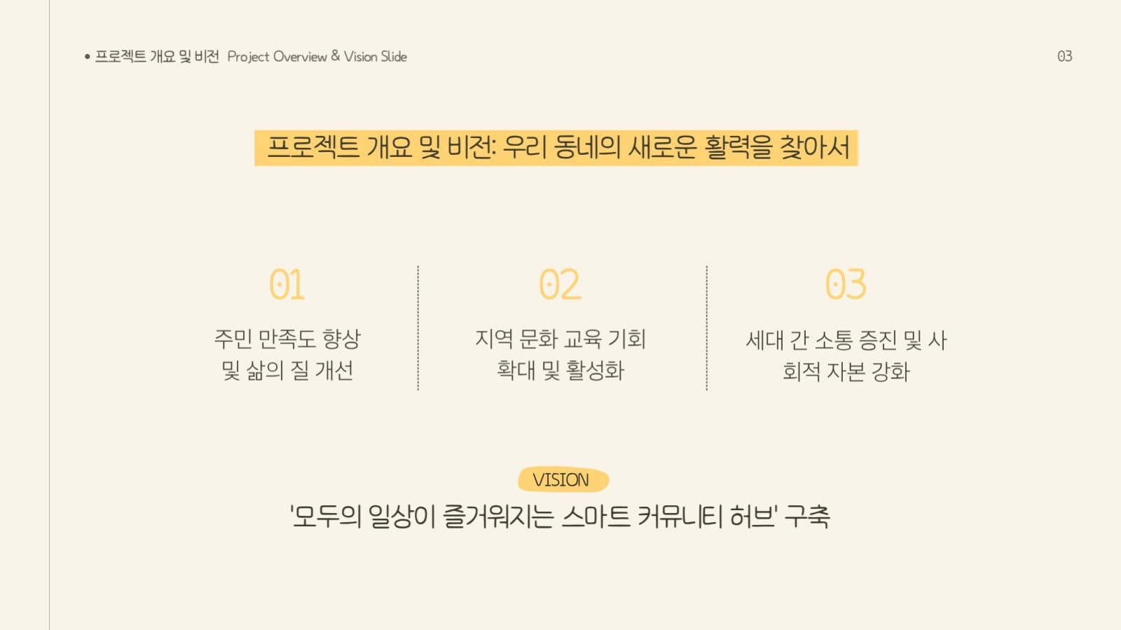 개나리 노란색 포인트 깔끔한 제안서