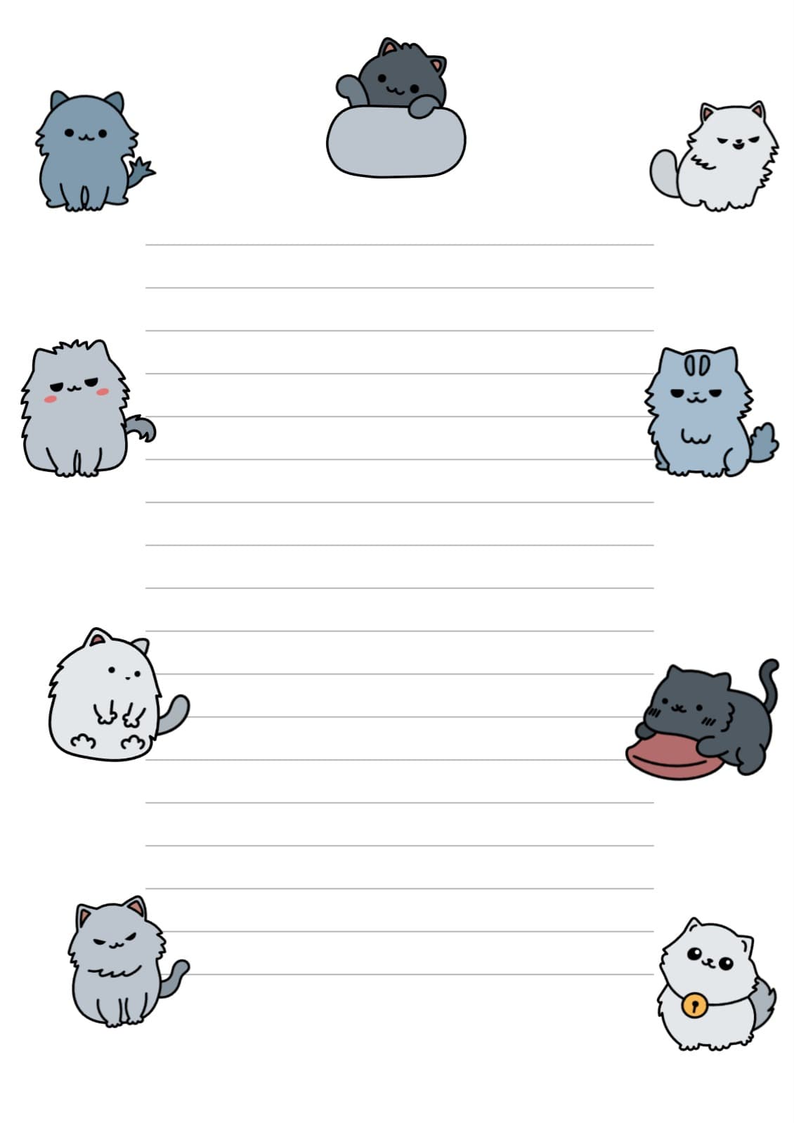 고양이 편지지