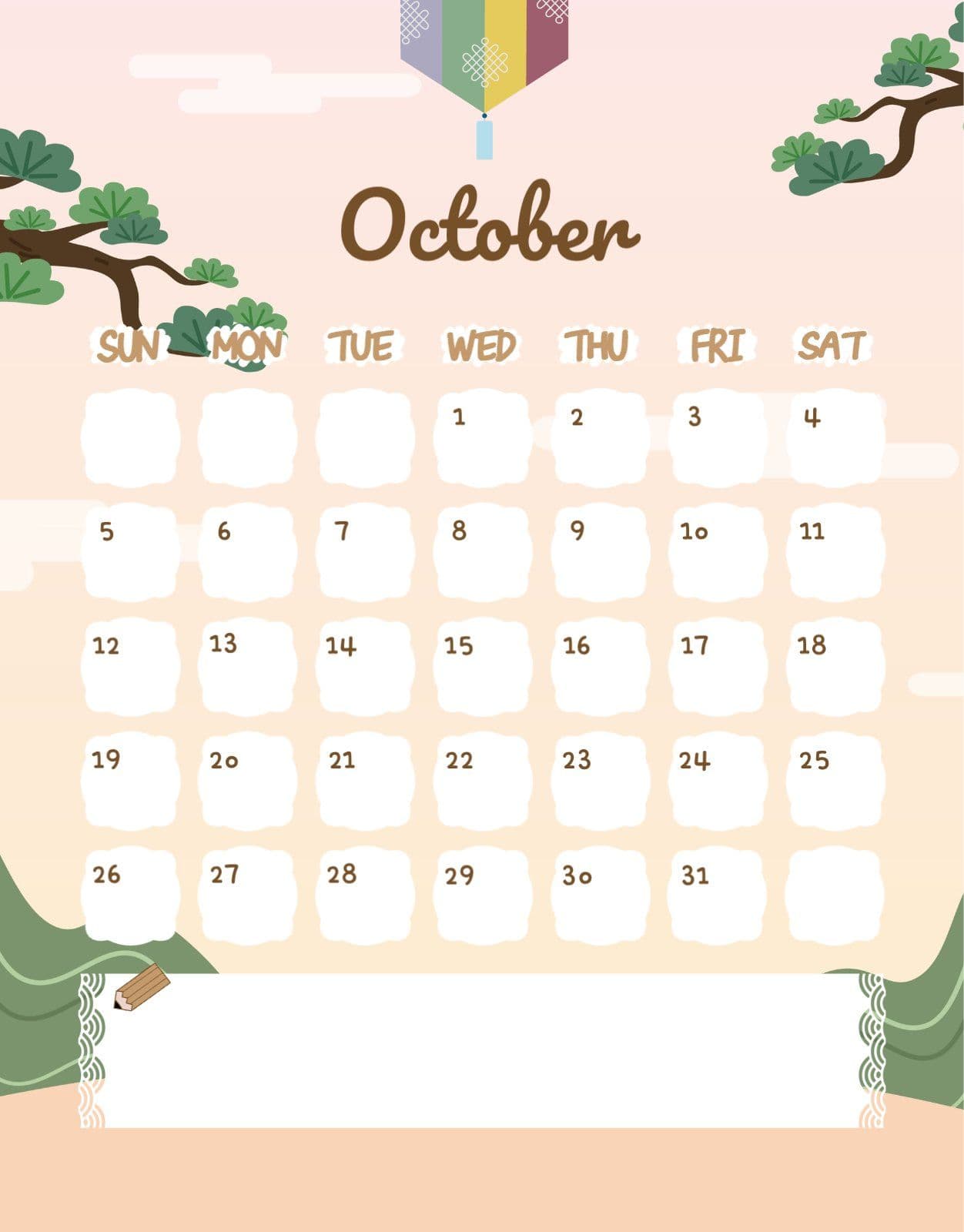 10월달력플래너
