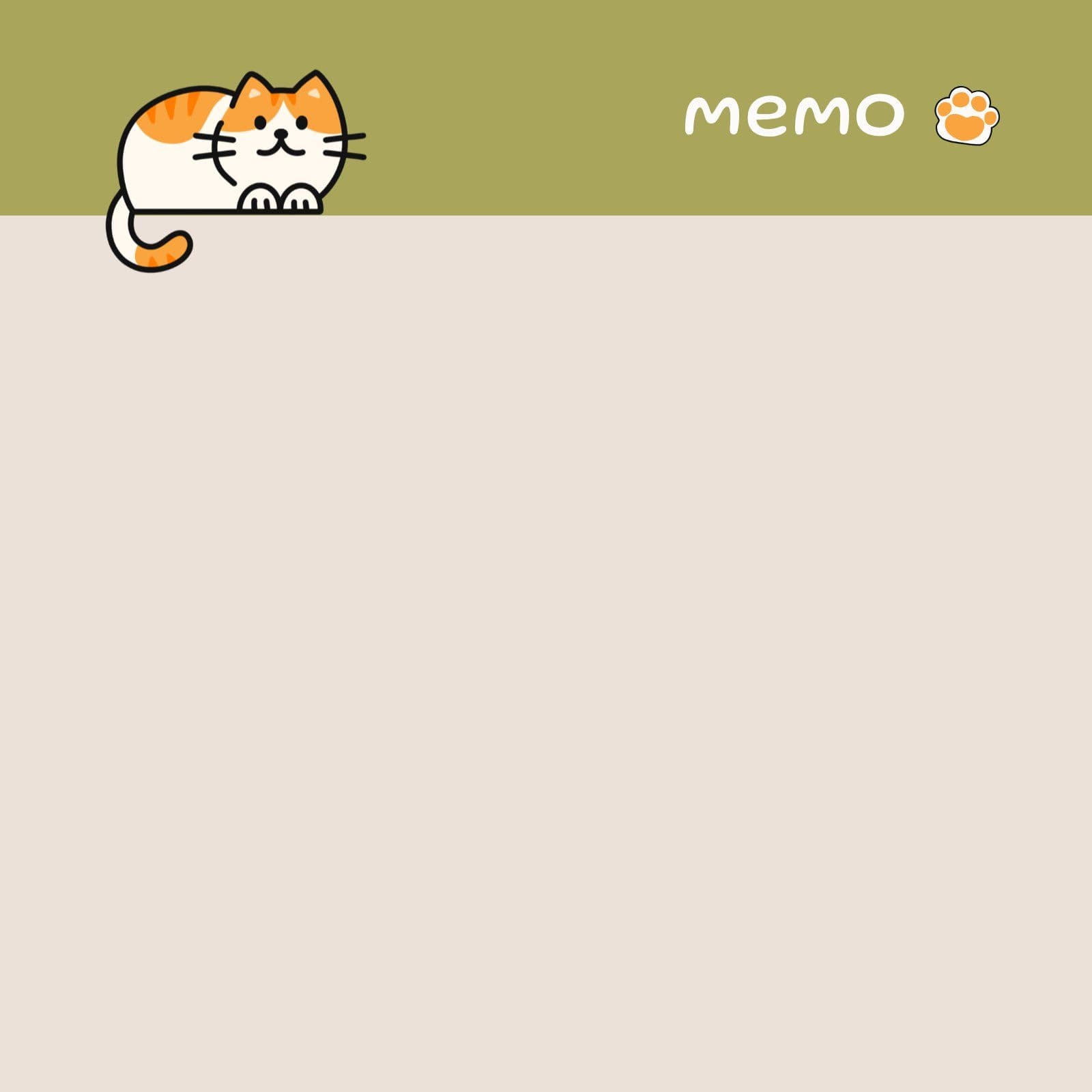 귀여운 고양이 메모지 떡메모지